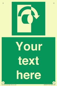 Custom Turn Clockwise Sign